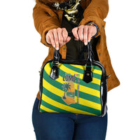 Lome Togo Sunset Shoulder Handbag with Palm Trees and Ocean Embrace Design