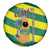 Lome Togo Sunset Spare Tire Cover with Palm Trees and Ocean Embrace Design