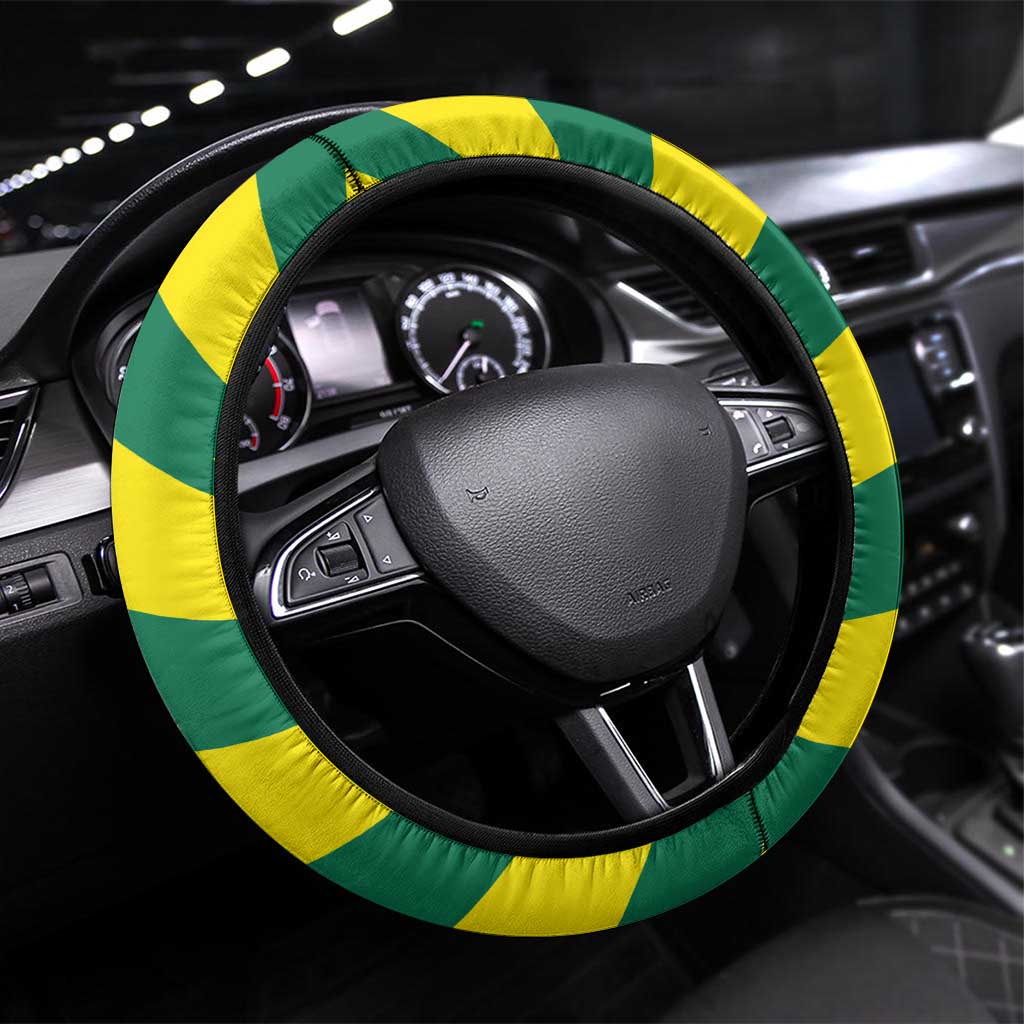 Lome Togo Sunset Steering Wheel Cover with Palm Trees and Ocean Embrace Design