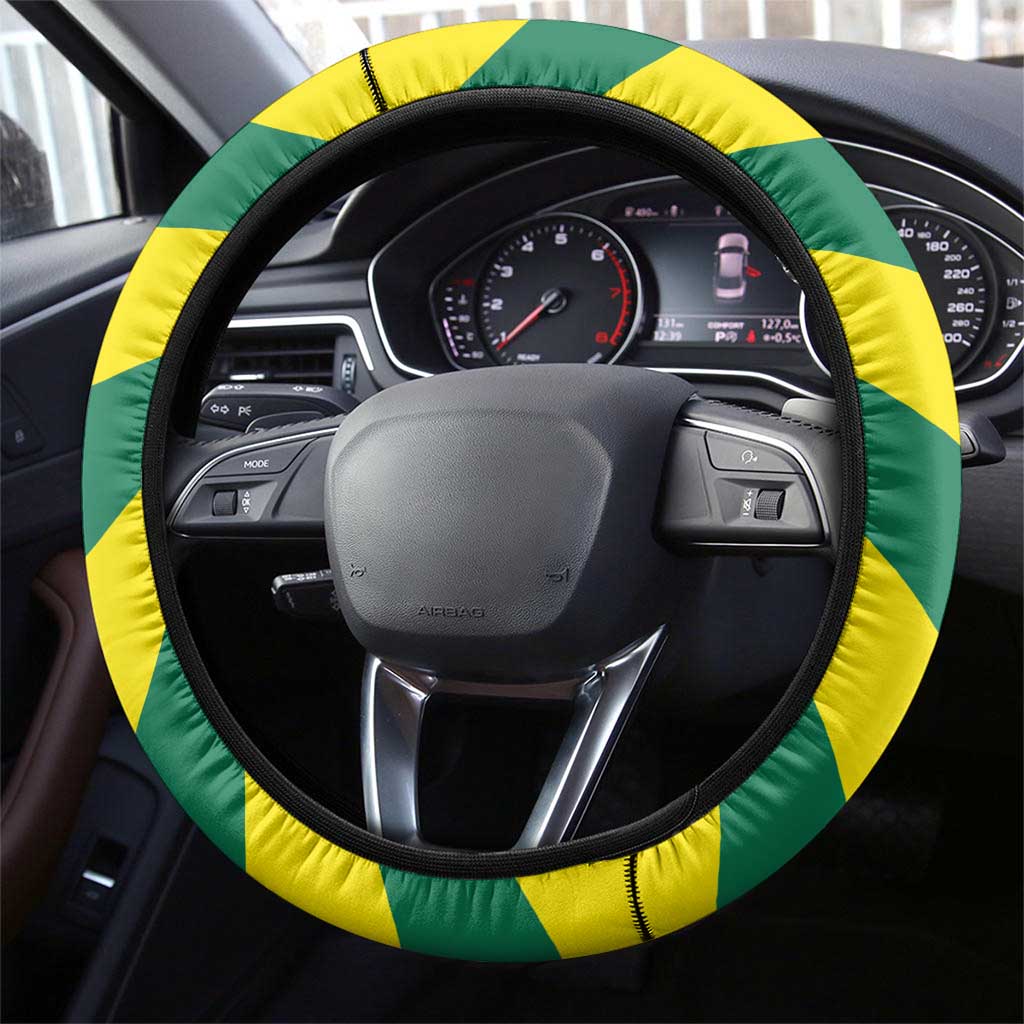 Lome Togo Sunset Steering Wheel Cover with Palm Trees and Ocean Embrace Design