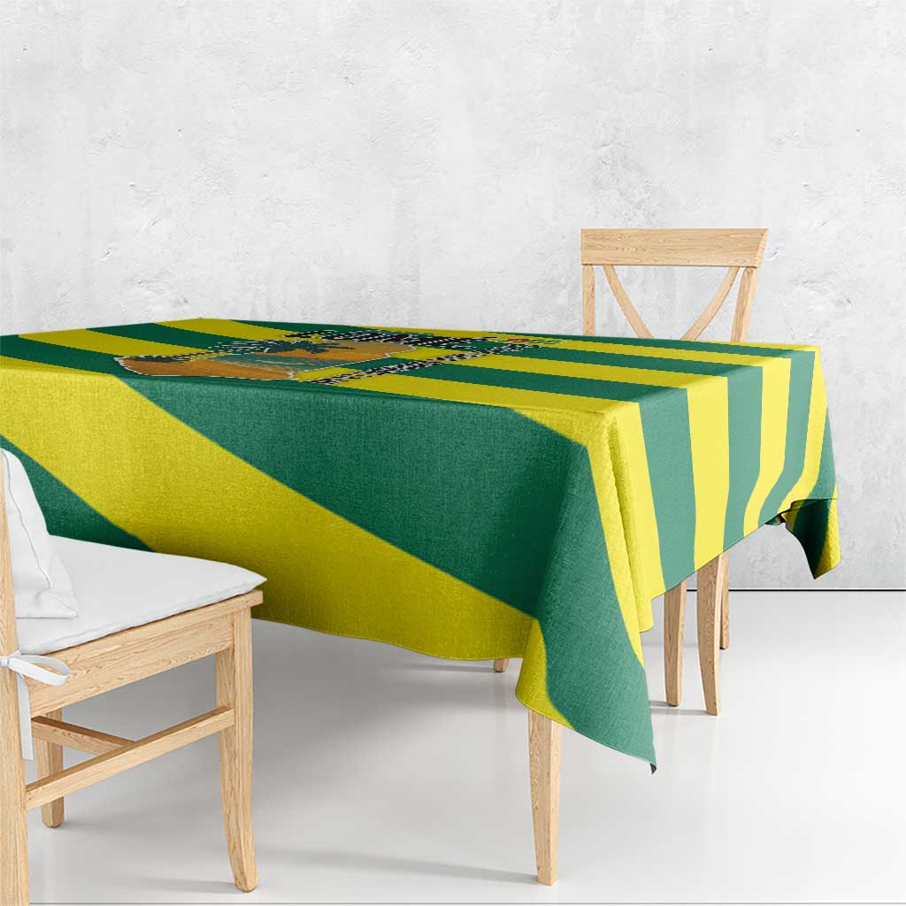 Lome Togo Sunset Tablecloth with Palm Trees and Ocean Embrace Design