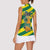 Lome Togo Sunset Women Sleeveless Polo Shirt with Palm Trees and Ocean Embrace Design