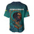 Togo Futuristic Afrocentric Woman Baseball Jersey with Flag and Stars Design