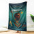 Togo Futuristic Afrocentric Woman Blanket with Flag and Stars Design