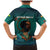 Togo Futuristic Afrocentric Woman Family Matching Mermaid Dress and Hawaiian Shirt with Flag and Stars Design