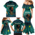 Togo Futuristic Afrocentric Woman Family Matching Mermaid Dress and Hawaiian Shirt with Flag and Stars Design