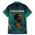 Togo Futuristic Afrocentric Woman Family Matching Mermaid Dress and Hawaiian Shirt with Flag and Stars Design