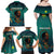 Togo Futuristic Afrocentric Woman Family Matching Off Shoulder Maxi Dress and Hawaiian Shirt with Flag and Stars Design