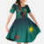 Togo Futuristic Afrocentric Woman Family Matching Summer Maxi Dress and Hawaiian Shirt with Flag and Stars Design