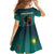 Togo Futuristic Afrocentric Woman Family Matching Summer Maxi Dress and Hawaiian Shirt with Flag and Stars Design