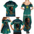 Togo Futuristic Afrocentric Woman Family Matching Summer Maxi Dress and Hawaiian Shirt with Flag and Stars Design