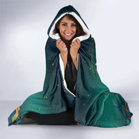 Togo Futuristic Afrocentric Woman Hooded Blanket with Flag and Stars Design