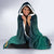 Togo Futuristic Afrocentric Woman Hooded Blanket with Flag and Stars Design