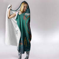Togo Futuristic Afrocentric Woman Hooded Blanket with Flag and Stars Design