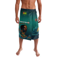 Togo Futuristic Afrocentric Woman Lavalava with Flag and Stars Design