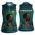 Togo Futuristic Afrocentric Woman Women Sleeveless Polo Shirt with Flag and Stars Design