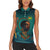 Togo Futuristic Afrocentric Woman Women Sleeveless Polo Shirt with Flag and Stars Design