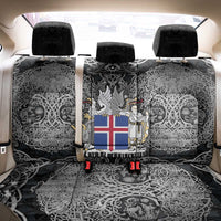 Icelandic Coat of Arms Back Car Seat Cover Viking Knotwork and National Flag Design