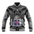 Icelandic Coat of Arms Baseball Jacket Viking Knotwork and National Flag Design