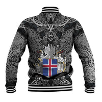 Icelandic Coat of Arms Baseball Jacket Viking Knotwork and National Flag Design