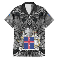 Icelandic Coat of Arms Family Matching Mermaid Dress and Hawaiian Shirt Viking Knotwork and National Flag Design