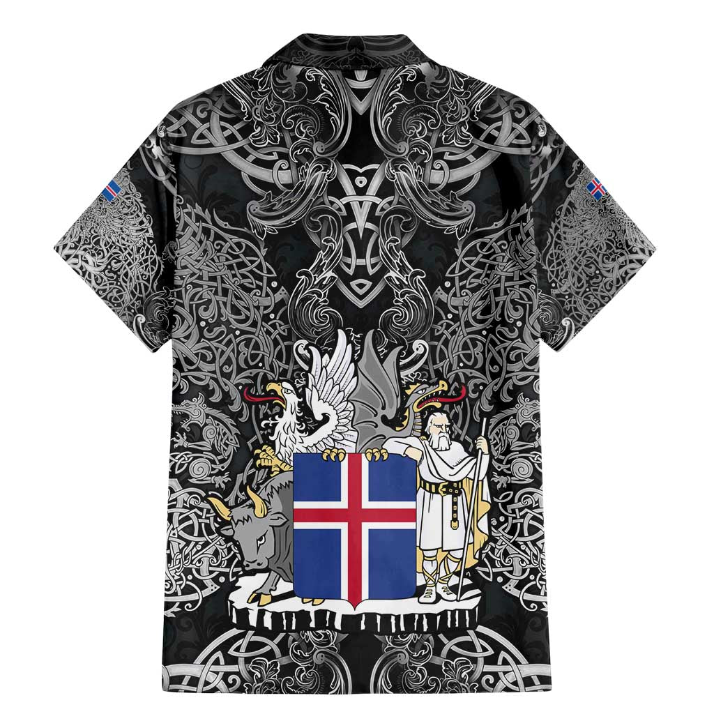 Icelandic Coat of Arms Family Matching Mermaid Dress and Hawaiian Shirt Viking Knotwork and National Flag Design