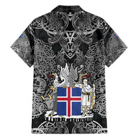 Icelandic Coat of Arms Family Matching Puletasi and Hawaiian Shirt Viking Knotwork and National Flag Design