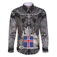 Icelandic Coat of Arms Family Matching Puletasi and Hawaiian Shirt Viking Knotwork and National Flag Design