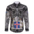 Icelandic Coat of Arms Family Matching Puletasi and Hawaiian Shirt Viking Knotwork and National Flag Design