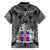 Icelandic Coat of Arms Family Matching Tank Maxi Dress and Hawaiian Shirt Viking Knotwork and National Flag Design