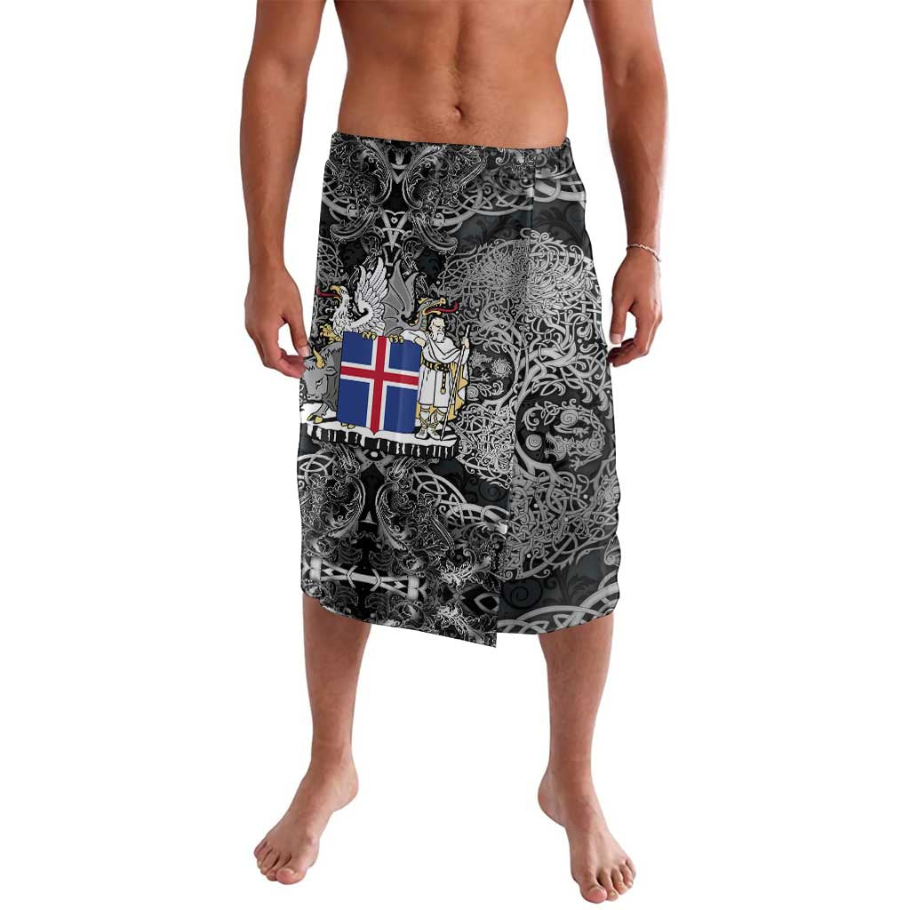 Icelandic Coat of Arms Lavalava Viking Knotwork and National Flag Design