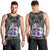 Icelandic Coat of Arms Men Tank Top Viking Knotwork and National Flag Design