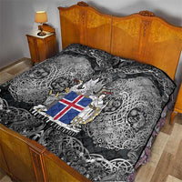 Icelandic Coat of Arms Quilt Viking Knotwork and National Flag Design