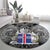 Icelandic Coat of Arms Round Carpet Viking Knotwork and National Flag Design