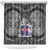 Icelandic Coat of Arms Shower Curtain Viking Knotwork and National Flag Design