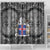 Icelandic Coat of Arms Shower Curtain Viking Knotwork and National Flag Design