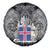 Icelandic Coat of Arms Spare Tire Cover Viking Knotwork and National Flag Design