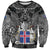 Icelandic Coat of Arms Sweatshirt Viking Knotwork and National Flag Design