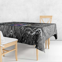 Icelandic Coat of Arms Tablecloth Viking Knotwork and National Flag Design