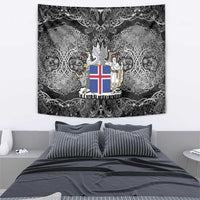 Icelandic Coat of Arms Tapestry Viking Knotwork and National Flag Design