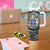 Icelandic Coat of Arms Tumbler With Handle Viking Knotwork and National Flag Design