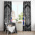 Icelandic Coat of Arms Window Curtain Viking Knotwork and National Flag Design