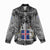 Icelandic Coat of Arms Women Casual Shirt Viking Knotwork and National Flag Design