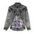 Icelandic Coat of Arms Women Casual Shirt Viking Knotwork and National Flag Design