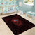 Iceland Vikings Area Rug Norse Runes with Raven and Longship Design Featuring National Flag