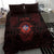 Iceland Vikings Bedding Set Norse Runes with Raven and Longship Design Featuring National Flag