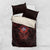 Iceland Vikings Bedding Set Norse Runes with Raven and Longship Design Featuring National Flag