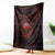 Iceland Vikings Blanket Norse Runes with Raven and Longship Design Featuring National Flag