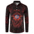 Iceland Vikings Button Sweatshirt Norse Runes with Raven and Longship Design Featuring National Flag