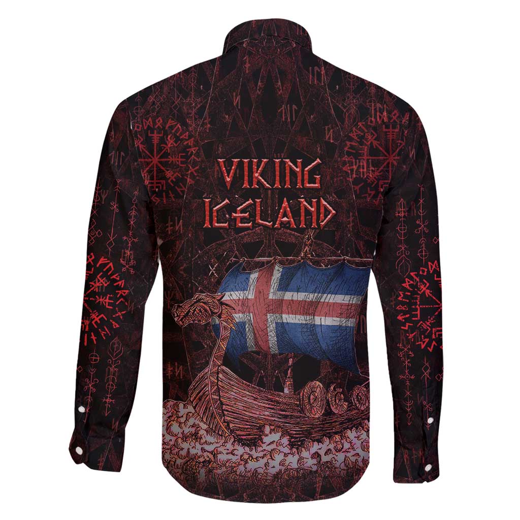 Iceland Vikings Family Matching Mermaid Dress and Hawaiian Shirt Norse Runes with Raven and Longship Design Featuring National Flag
